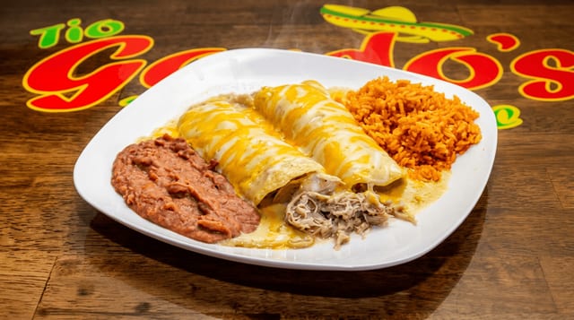 Chicken Enchilada Plate.